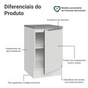 Ver imagem 3 de Balcão de Cozinha 50cm 1 Porta (com Tampo) Branco Veludo Lux Madesa