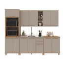 Ver imagem 4 de Cozinha Completa Modulada Berlim 12 Portas 2 Gavetas MDF-MDP 270cm Camurça-Freijó