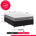 Ver imagem 3 de Cama Box Baú Casal Bipartido Preto + Colchão Life D33 Pillow Top 61x138x188cm Cinza - e-Shop Casa