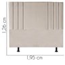 Cabeceira Cama Box King Estofada Grécia 195cm Suede:bege - 3