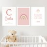 Kit Quadro Infantil Envie o Nome2 20x30 3 Pçs Arte na Arte Quadro Infantil - 1