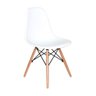 Kit com 6 Cadeiras Charles Eames Wood Dsw Branca - Base Madeira - 2