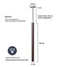 Kit 6 Pendente Luminária Tubo Marrom 50Cm Canopla 6cm - 3