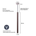 Ver imagem 3 de Kit 6 Pendente Luminária Tubo Marrom 50Cm Canopla 6cm