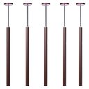 Ver imagem 1 de Kit 6 Pendente Luminária Tubo Marrom 50Cm Canopla 6cm