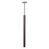 Kit 6 Pendente Luminária Tubo Marrom 50Cm Canopla 6cm - 2