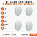 Ver imagem 4 de Painel LED Redondo Embutir Foxlux 24W 4000k Kit com 4