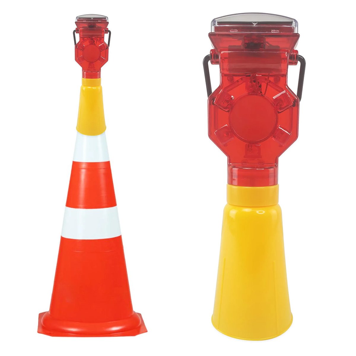 Sinalizador Viario Solar Sinalizaçao Kit 10 Uni Rodovia Rua Estrada Pista Cone Iluminaçao Segurança  - 4