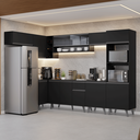 Ver imagem 1 de Armário de Cozinha Completa de Canto 465 cm Preto Nice Madesa 05