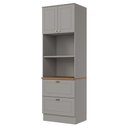 Ver imagem 1 de Torre Quente 72 cm 2 Portas 2 Gavetas C351 Cinza Nature Henn