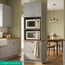 Ver imagem 2 de Torre Quente 72 cm 2 Portas 2 Gavetas C351 Cinza Nature Henn