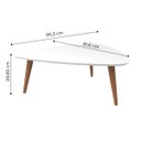 Ver imagem 4 de Mesa de Centro Triangular Utopia Baixa 85 cm Sala de Estar - Branco Gloss