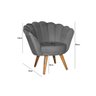 Poltrona Perola Decorativa Macia Retro Cinza - 2