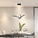 Ver imagem 1 de Lustre Luminaria Pendente de Teto para Sala Quarto Led Infinity Moderno Luz 3 em 1 Bivolt