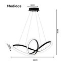 Ver imagem 4 de Lustre Luminaria Pendente de Teto para Sala Quarto Led Infinity Moderno Luz 3 em 1 Bivolt