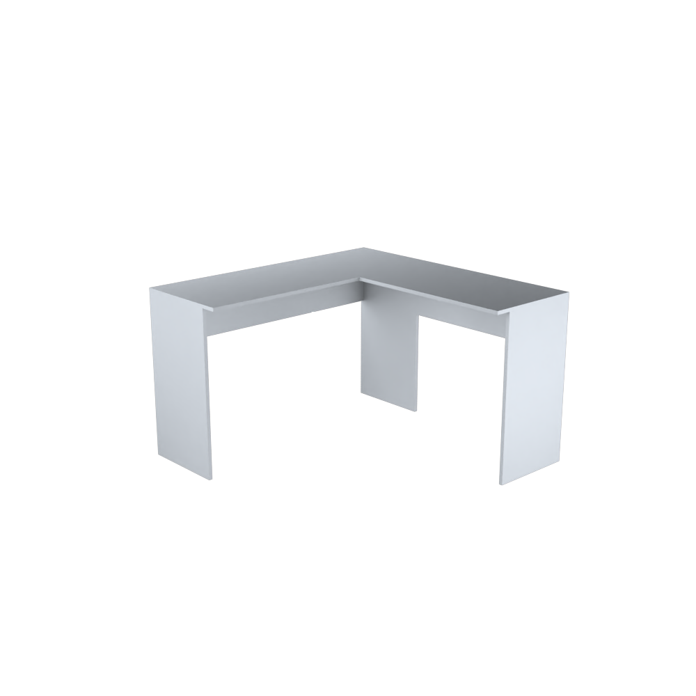 Mesa para escritorio em L 120cm - Branco Cor:Branco