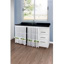 Ver imagem 2 de Cortina Pia Vitro Renda Cozinha Morango 1,60x0,80 Alt