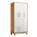 Ver imagem 3 de Guarda Roupa Roupeiro Infantil 4340 Freijó Branco Acetinado Patoti Móveis