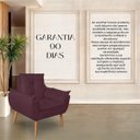 Ver imagem 4 de 01 Poltrona Opala Decorativa + 01 Puff Quadrado Decorativo Suede