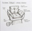 Ver imagem 6 de 01 Poltrona Opala Decorativa + 01 Puff Quadrado Decorativo Suede