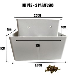 Kit 8 Pés de Guarda Roupa e Pé para Moveis Estante Rack 5cm - 3