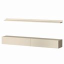 Ver imagem 1 de Bancada Suspensa e Prateleira 197cm Slat Z49 Off White - Mpozenato