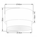 Ver imagem 2 de Plafon Duplo Cilíndrico Vivare Md-3045 Cúpula em Tecido 40x35cm - Bivolt Preto-palha 127/220v