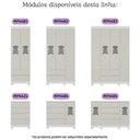 Ver imagem 7 de Guarda-roupa Infantil 122cm com Vidro 4 Portas e 2 Gavetas Fofura Multimóveis Mp4483 Branco/off