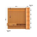 Ver imagem 3 de Painel com Cristaleira para TV até 75 Polegadas Ripado com LED e Vidro Reflecta 100% MDF 219CMX223CM Vitoria Regia Yescasa Marrom