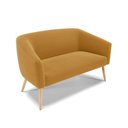Ver imagem 3 de Namoradeira e 2 Poltronas Pé Palito Natural Stella Bouclê Mostard D03 - D'Rossi