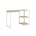 Ver imagem 2 de Mesa Escritório Berlim Industrial com Prateleira Ferro Branco Tampo 110x46 Off White