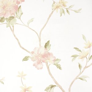 Papel de Parede Flores e Pássaros Rosa Importado com Cola Inclusa