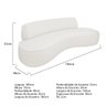 Sofá Curvo 180cm 2 Lugares e 2 Poltrona Orgânico Amsterdã Bouclé - Amarena Móveis - 3