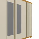 Ver imagem 5 de Guarda-Roupa Casal Valenza 6 Portas 4 Gavetas Ripado 100% MDF com Espelho Naturale/Off White - Pnr m