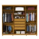 Ver imagem 2 de Guarda-Roupa Casal Valenza 6 Portas 4 Gavetas Ripado 100% MDF com Espelho Naturale/Off White - Pnr m
