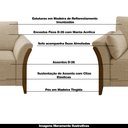 Ver imagem 4 de Conjunto Decorativo Poltrona e Sofá 222cm Market Linho Bege - Gran Belo