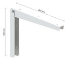 Ver imagem 2 de Suporte Dobrável em Aço 28cm Branco - Kit-SDC28-Br - Multivisao Suporte Dobravel em Aco 28cm Branco
