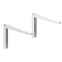 Ver imagem 1 de Suporte Dobrável em Aço 28cm Branco - Kit-SDC28-Br - Multivisao Suporte Dobravel em Aco 28cm Branco