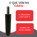 Ver imagem 2 de Coluna Amortecedor Pistão a Gás Cadeira Gamer Escritório Preto
