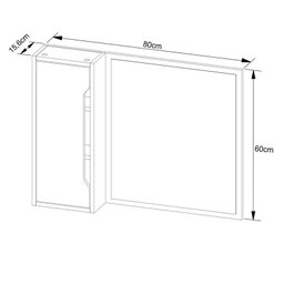 Conjunto para Banheiro 80 Cm Mármore Lunar - Tecnomobili - 5