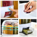 Ver imagem 4 de Porta Grãos Giratório com 6 Divisórias Prático e Moderno