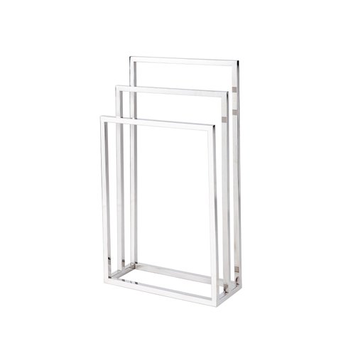 Toalheiro Porta Toalha de Piso Triplo Linha Larissa em Aço Inox 304 Stainless
