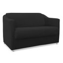 Ver imagem 2 de Namoradeira Bia Decorativa 2 Lugares Suede Preto