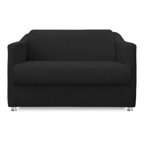 Namoradeira Bia Decorativa 2 Lugares Suede Preto