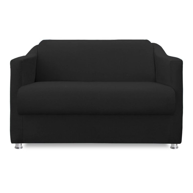 Namoradeira Bia Decorativa 2 Lugares Suede Preto