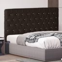 Ver imagem 2 de Cabeceira de Cama Box Paris Queen 160 Cm Botão Strass Suede Marrom Eli Móveis