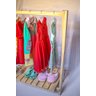 Cabideiro Arara de Roupas Infantil Montessoriana de Madeira Pinus - 5