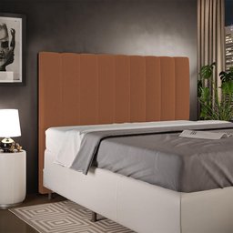 Cabeceira Cama Box Casal King 195 cm Dália W01 Bouclê Terracota - Lyam Decor - 2