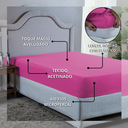 Ver imagem 3 de Forro Cama Casal 400 Fios Poliéster com Elástico Toque Macio:pink