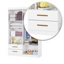 Ver imagem 6 de Guarda-Roupa 4 Portas 2 Gavetas com Espelho Infantil Perola Branco/Branco-Branco